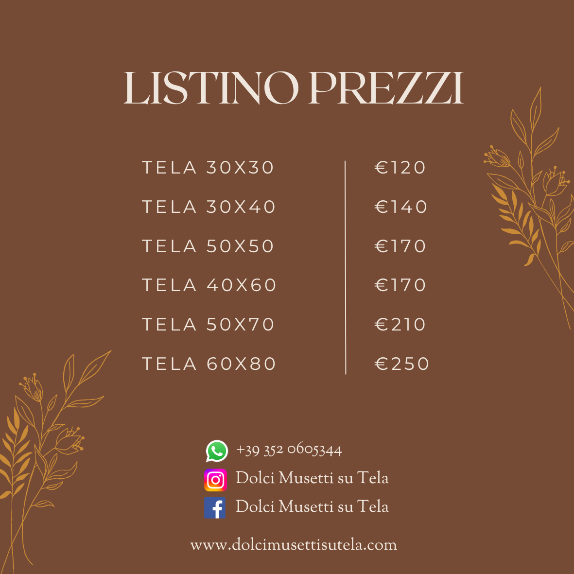 Dimensione della tela